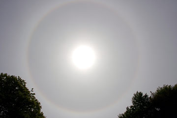 Un cercle autour du soleil dit « Petit halo »